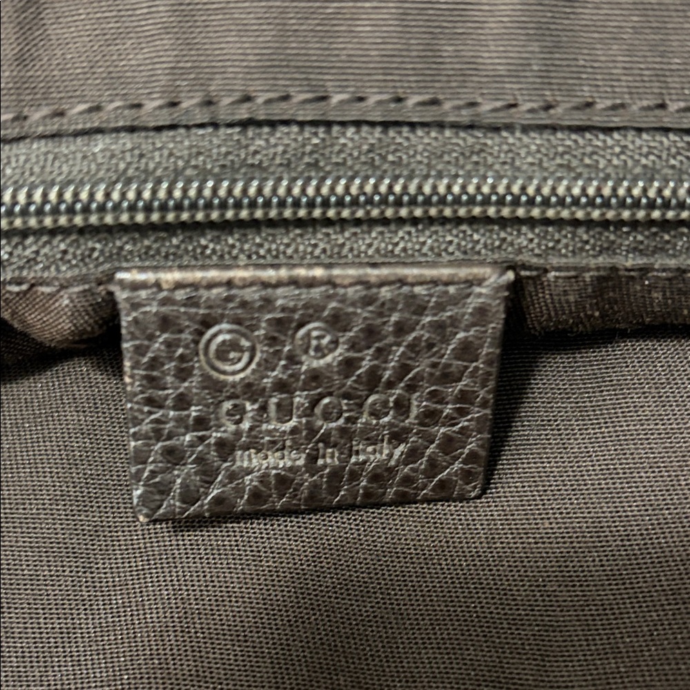 Gucci Brown GG Monogram Tote with Gold-Tone Hardware - Picture 2 of 8